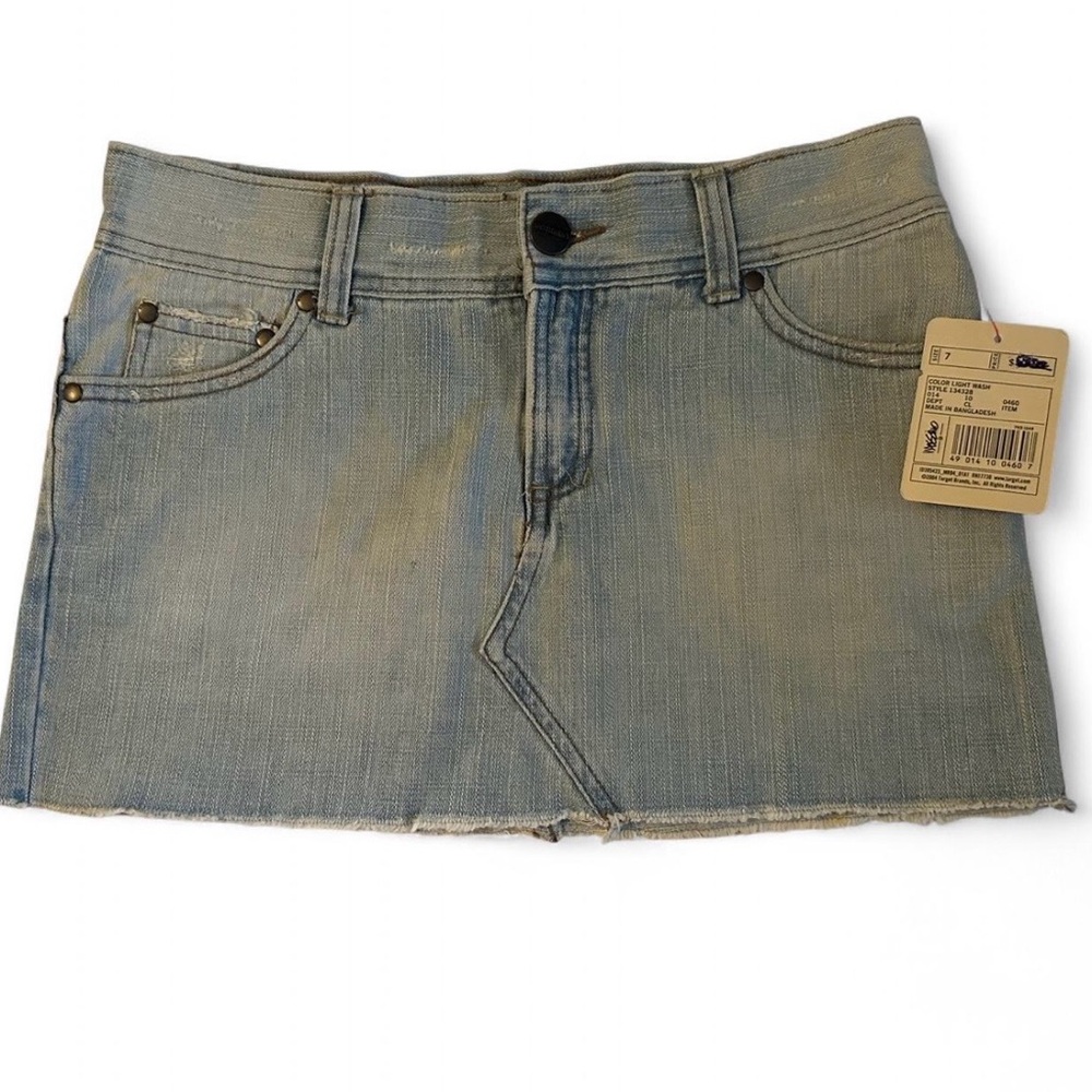 Vintage NWT Mossimo Low rise denim mini skirt size 7